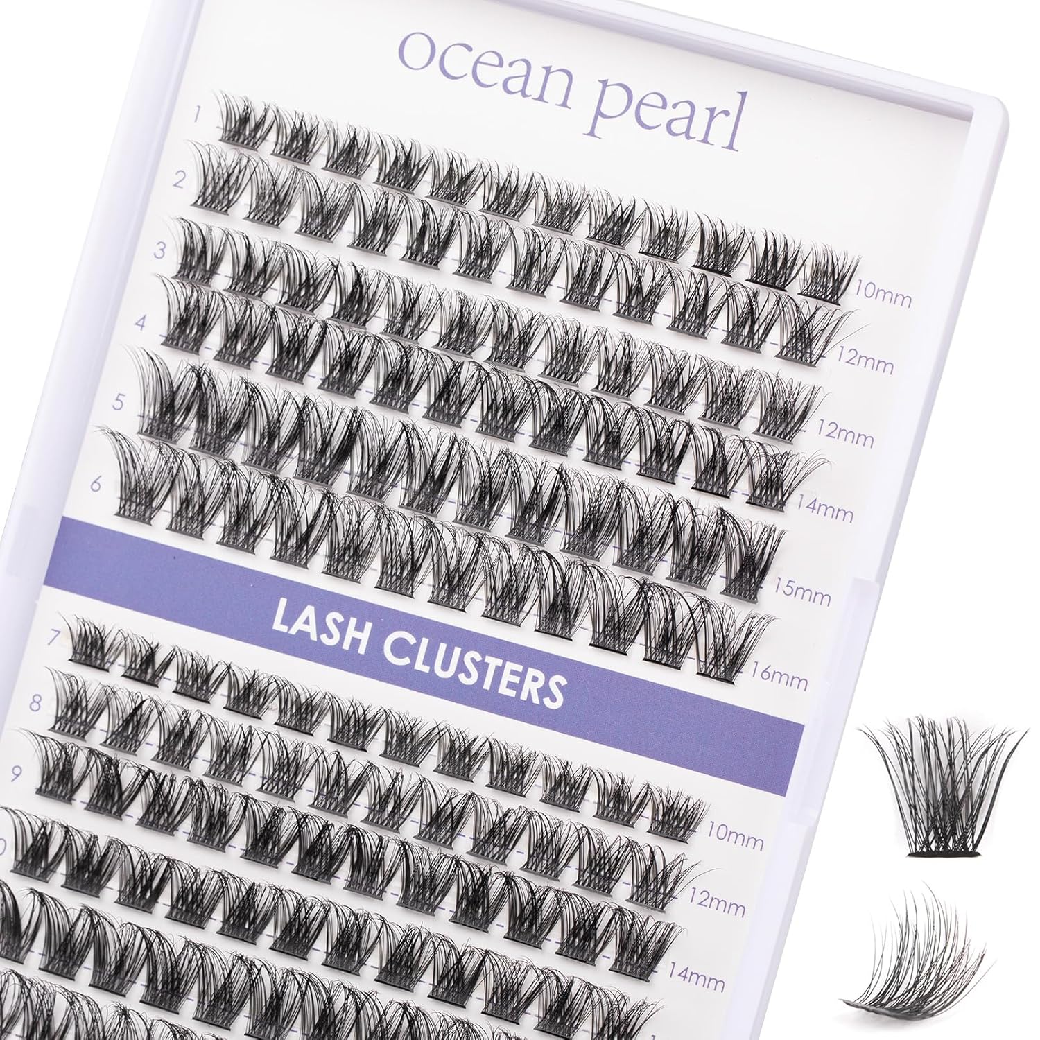 Lash Clusters 144 Pcs Individual Lashes DIY Eyelash Extensions 10-16mm Length Soft Natural False Eyelashes Thin Band Lash Extension Kit for Makeup at Home - OP17