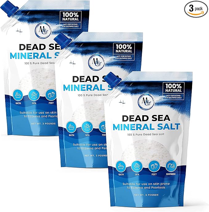 Dead Sea Salt – Dead Sea Salts for Soaking, Mineral Salt for Bath, Spa, Shower – Pure and Natural Bath Salt for Foot Soak, More Minerals Then Epsom Salt, Fine Salt Mined from Dead Sea