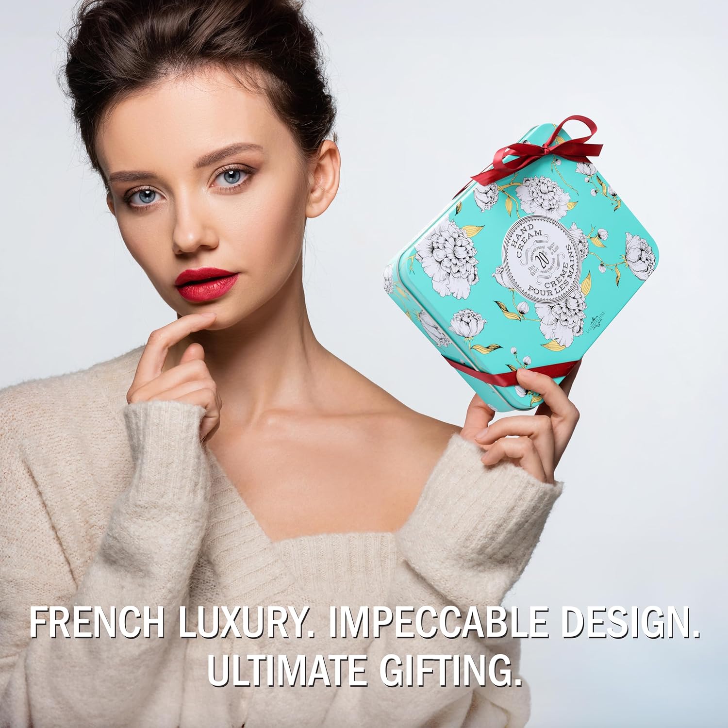 La Chatelaine Hand Cream Trio Tin Gift Set, Natural Hand Lotion, Made in France with 20% Organic Shea Butter, Moisturizing (Gardenia, White Grapefruit, Citrus Fizz) 3 x 1 fl.