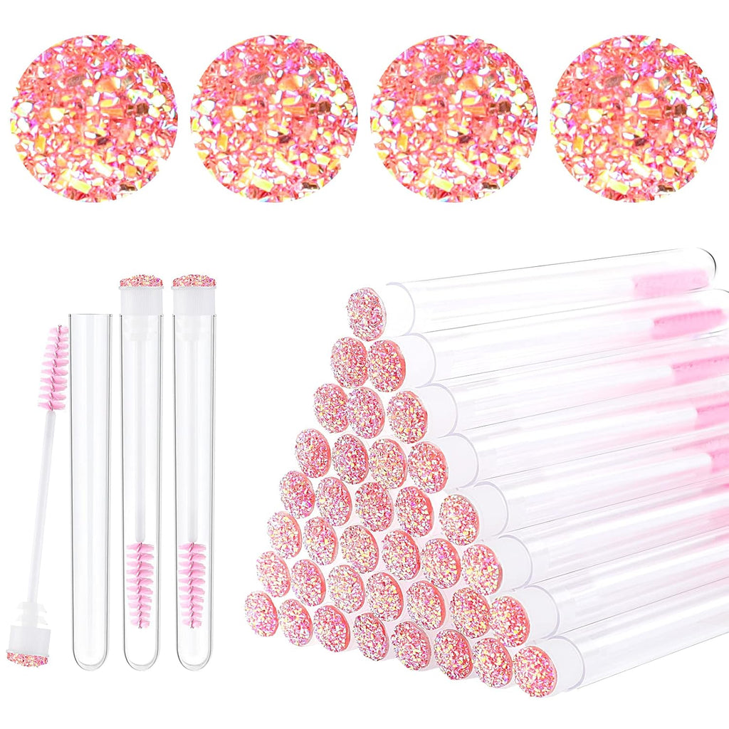 20pcs Eyelash brush Lash Wand Makeup tool Eyelash Extension supplies Cleaning brush Diamond Mascara star l pink