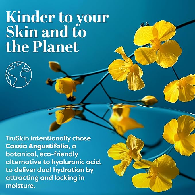 TruSkin Hyaluronic Acid Serum for Face + 7 Ultra Hydrating Ingredients – Best Face Serum for Moisturizing, Visibly Plumping Skin & Smoothing the Look of Fine Lines, 1 fl oz