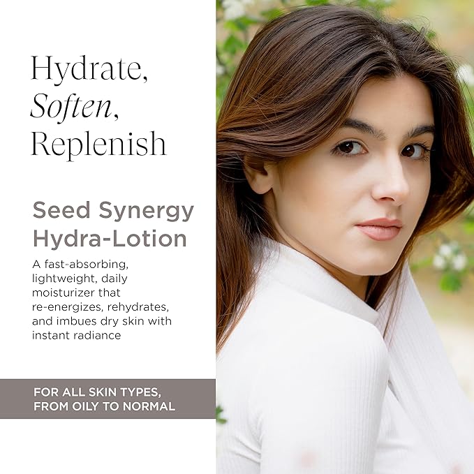 Intelligent Nutrients Seed Synergy Hydra-Lotion, Daily Moisturizer for All Skin Types, Instant Glow and Hydration, Vegan, 1.7 Oz