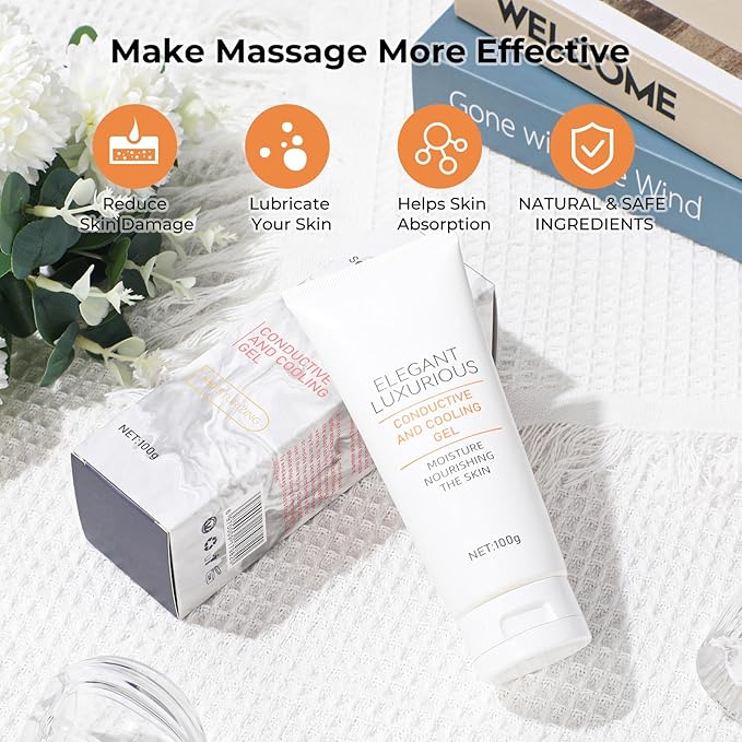 Depsoul Massage Gel for Massage, Used with Massager, lubricating and moisturizing Effect, Aloe Aroma, 3.5oz