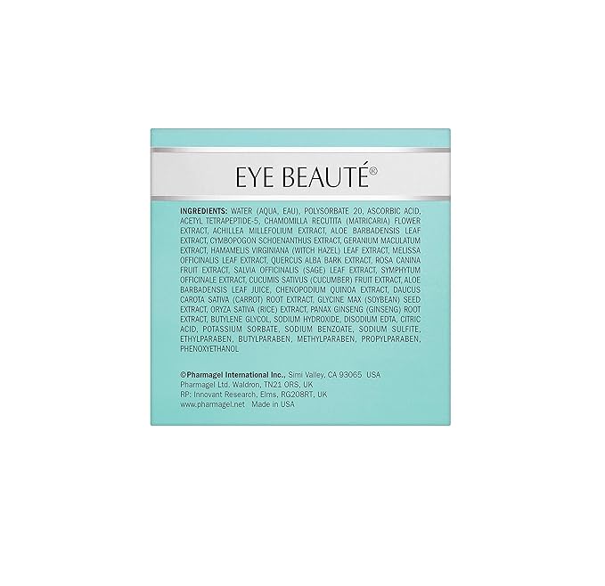 Pharmagel Complexe Eye Beaute Treatment Pads | Herbal Solution | Under Eye Bags and Puffy Eyes Treatment | Pads for Tired, Swollen, and Sagging Eyes - 60 Count