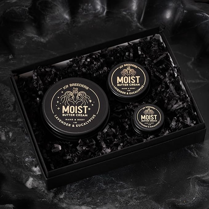 Moist Shea Butter Cream | Lavender & Eucalyptus | SMALL (1oz) | Organic Body Butter | Hand & Body Moisturizer | Clean Skincare | Aids Dry Skin | Lasting Moisture | Rich & Velvety Texture