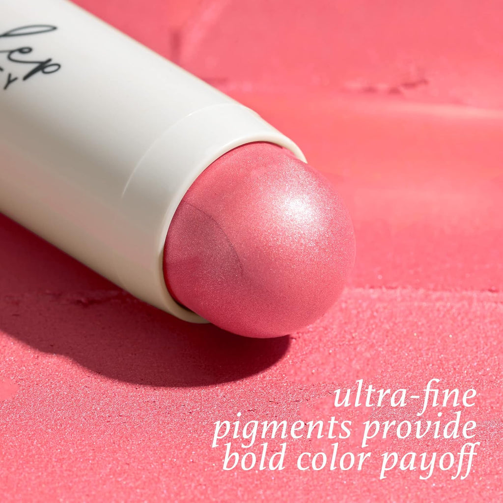 Julep Skip The Brush Cream to Powder Blush Stick - Peony Pink - Blendable and Buildable Color - 2-in-1 Blush and Lip Makeup Stick