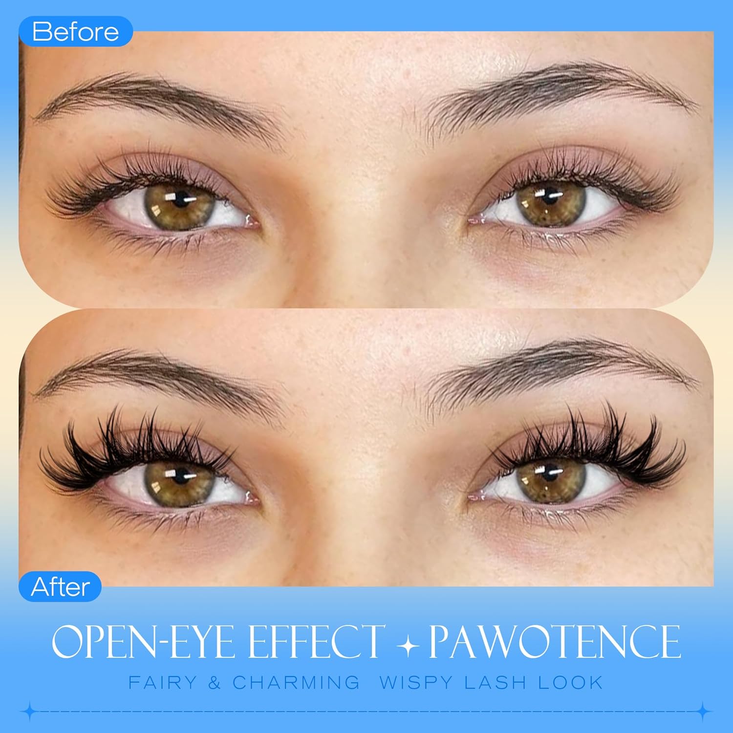 Pawotence Manga Lash Clusters Wispy Cluster Eyelash Extensions 10-16mm Individual Lashes Clusters Spiky Lash Extension DIY False Eyelashes Clusters