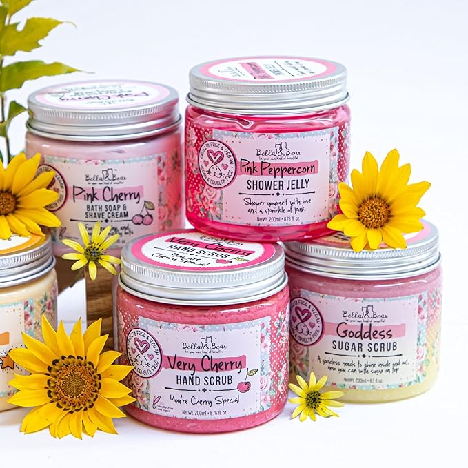 Bella & Bear Goddess Sugar Scrub - 3-in-1 Exfoliator, Body Scrub & Body Wash | Vegan, Cruelty-Free Bliss for Silky Smooth, Radiant Skin