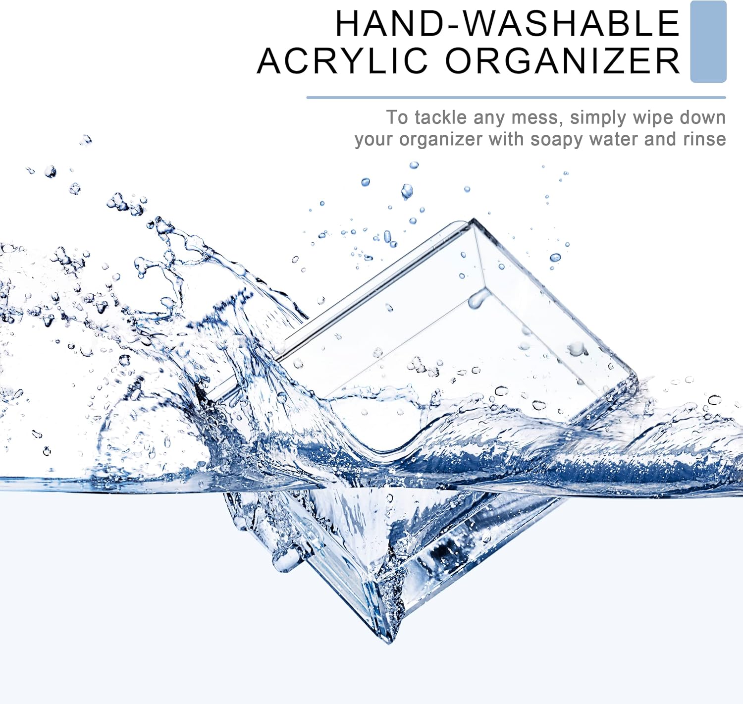 Sorbus Acrylic Makeup Organizer - Organization and Storage Case for Cosmetics Make Up & Jewelry - Big Clear Makeup Organizer for Vanity, Bathroom, College Dorm, Closet, Desk (4 Large, 2 Small Drawers)