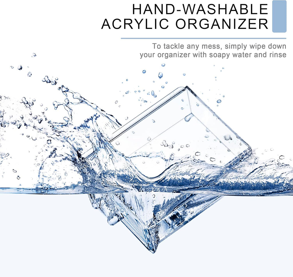 Sorbus Acrylic Makeup Organizer - Organization and Storage Case for Cosmetics Make Up & Jewelry - Big Clear Makeup Organizer for Vanity, Bathroom, College Dorm, Closet, Desk (3 Large, 4 Small Drawers)