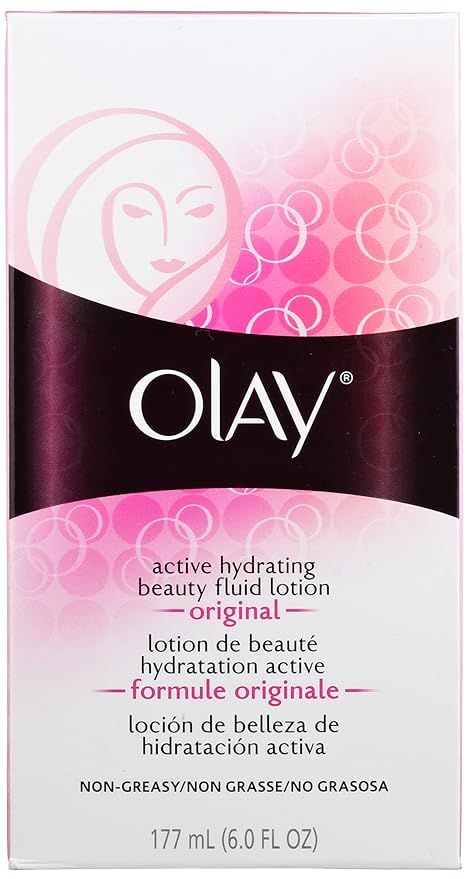 Olay Active Hydrating Beauty Fluid Lotion, Original, 6.0 Fl Oz