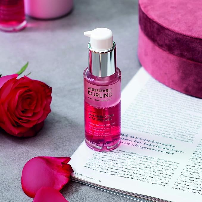 ANNEMARIE BÖRLIND – Rose Blossom Revitalizing Care – Sustainably Sourced Anti-Aging Face Serum With Valuable Plant Oils for a Vitalized and Smooth Skin – 1.69 Oz