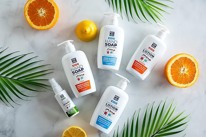 Kiss My Face Kids Cleansing Hand Spray - Rinse-Free On The Go Cleansing - Vegan & Cruelty-Free - Added Tea Tree And Aloe - Suitable For Sensitive Skin - 9 fl oz Bottle