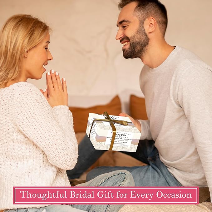 FinchBerry OMG You're Getting Married Gift Set – 3-Piece Wedding Gift for Couples, Mr. & Mrs., Bridal Shower, Bride-to-Be – With Luxurious Soap Bar, Hand Cream & Bath Soak – Ideal Wedding Surprise!