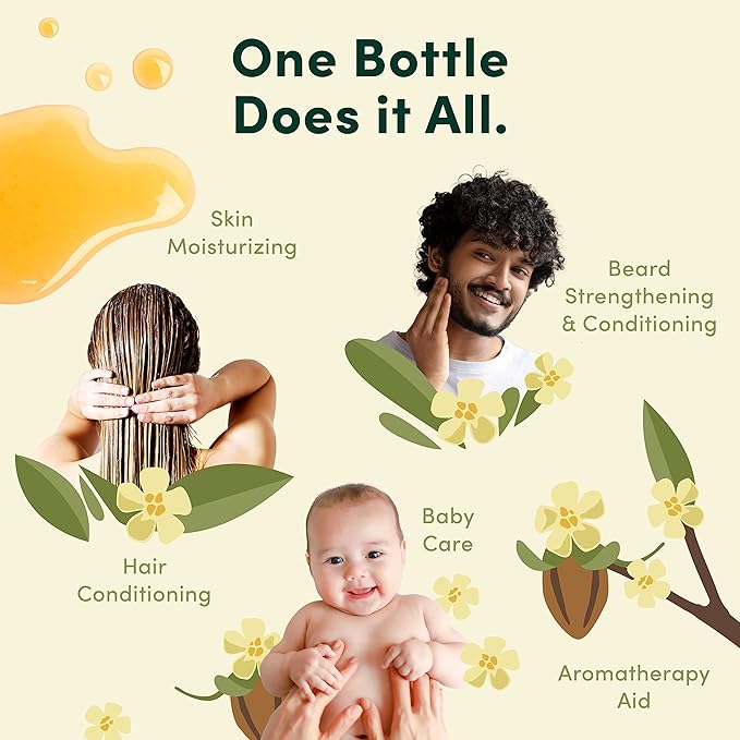 HobaCare 100% Pure, Unrefined Organic Jojoba Oil for Skin & Nails - Moisturizing Body Oil & Face Moisturizer for Dry Skin - Natural Treatment for Hair & Beard Care (128 fl oz)