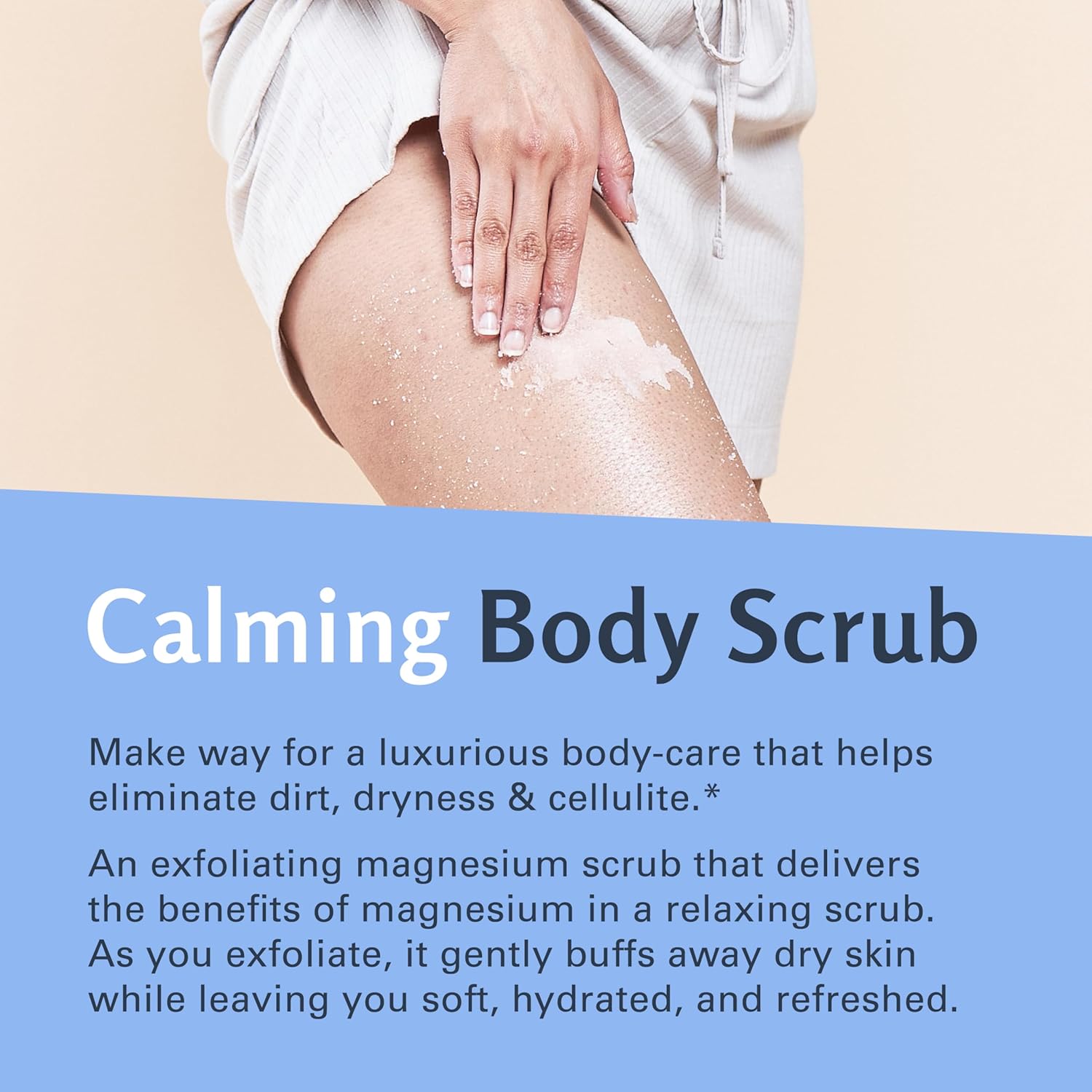 Magnesium Body Scrub for Sore Muscles, Exfoliation, Relaxation and Deep Hydration | Calming & Moisturizing Mineral-Rich Dead Sea Salt Formula With Collagen, Stem Cell & Shea Butter, 16 OZ (453 G)