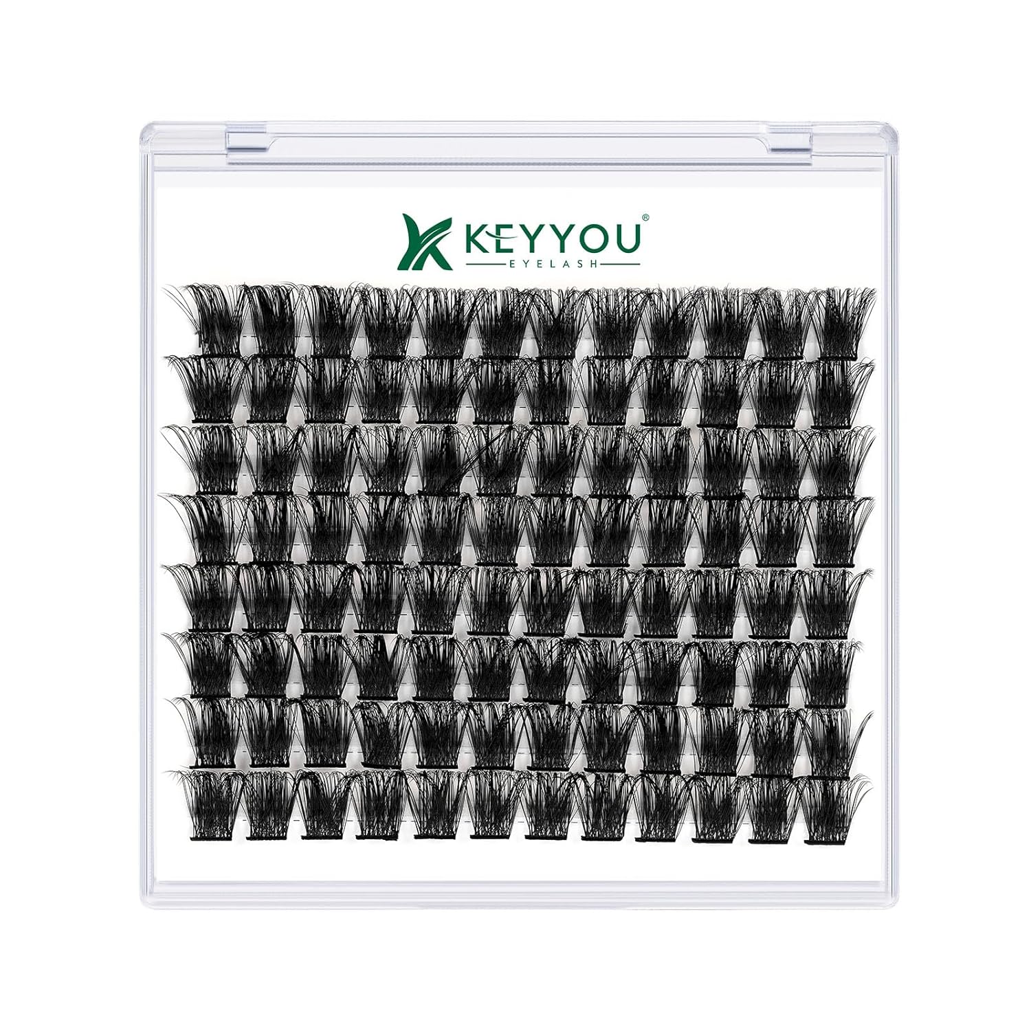 Lash Clusters,96 Pcs Cluster Lashes D Curl 14mm DIY Lash Extensions Eyelash Clusters,KEYYOU Volume Wispy Individual Lashes Soft&Comfortable Easy DIY at Home(Y05,D-14mm)