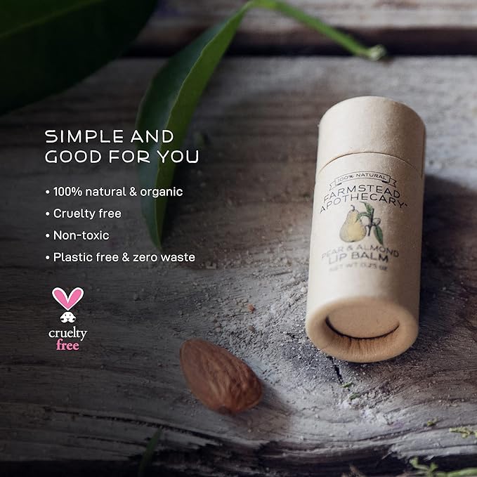 Farmstead Apothecary Lip Balm (Pear & Almond, 1 Pack)