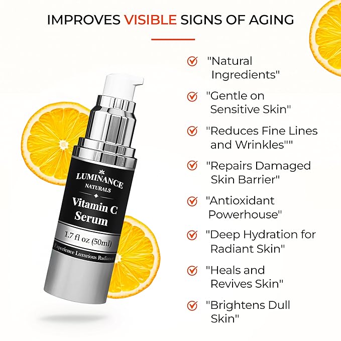 Super Vitamin C Serum for Mature Skin with Hyaluronic Acid, and Aloe Vera - Hydrating, Lifting, Face Wrinkle & Age Spot Reduction, Anti-Aging Skincare, Super C Serum (1.7 fl oz)