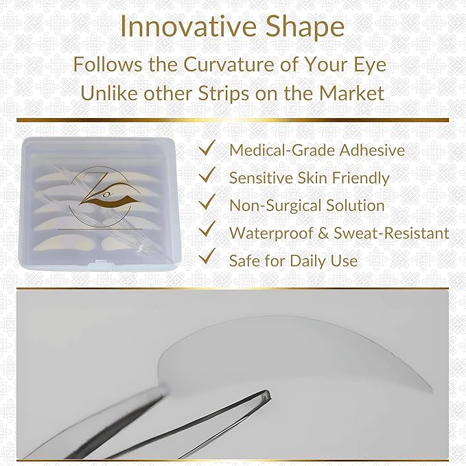 SeeRa: Instant Lifting Eyelid Tape for Hooded & Droopy Eyes - Hypoallergenic, Waterproof, Invisible Eye Lift Strips, Non-Surgical, Eyelid Lifters & Stickers-90pcs (4mm-7mm) (5mm-Intermediate)