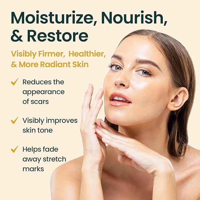 Bio Pure Skincare Oil - Moisturizer for Dry Skin - Pregnancy Stretch Mark Prevention - Oil for Scars - Stretch Mark Treatment with Sweet Almond for skin (4oz)