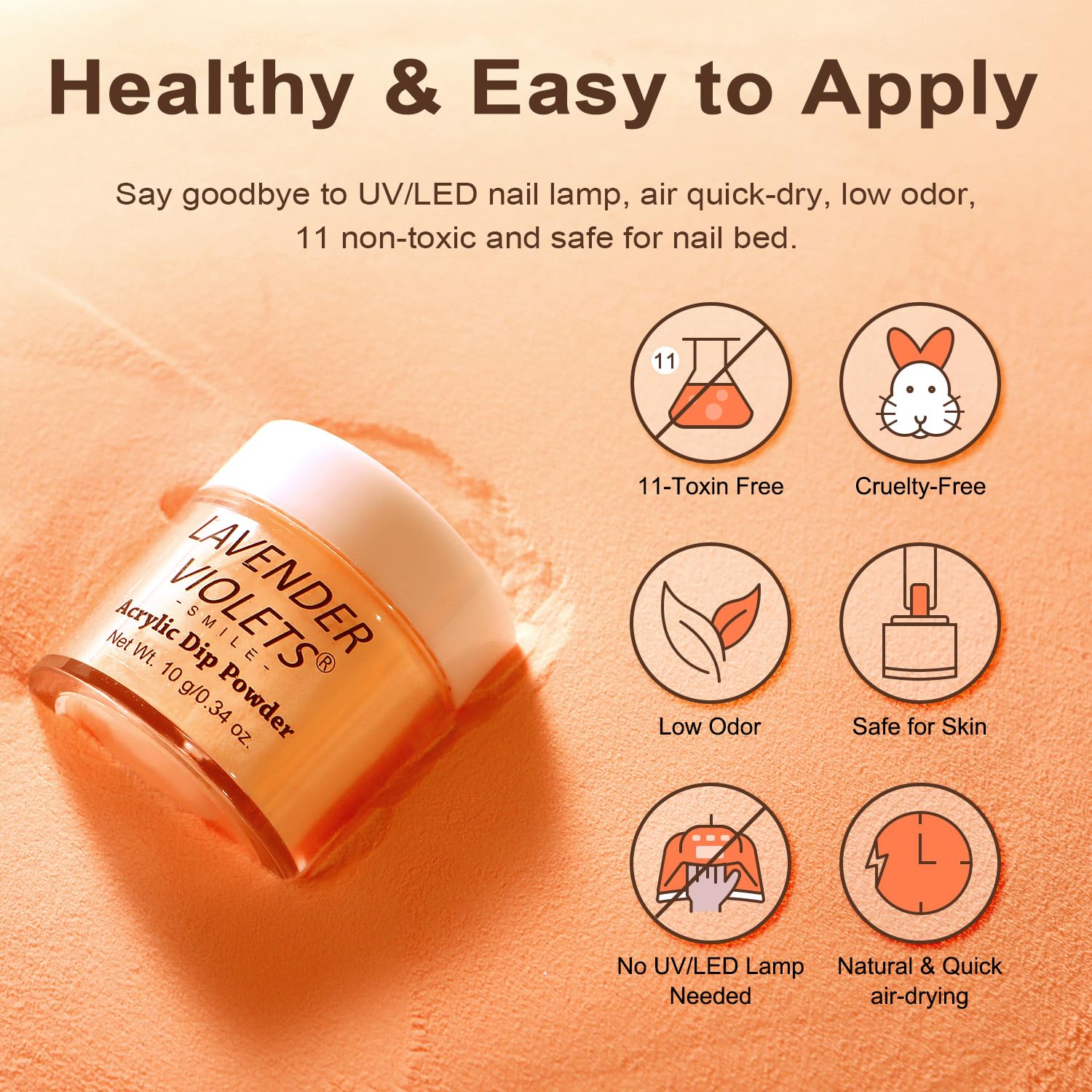 Lavender Violets 22pcs Halloween Dip Powder Nail Kit 16 Colors Red Brown Gold Green with Dip Powder Liquid Perfect Gift for Women Nail Art DIY M967