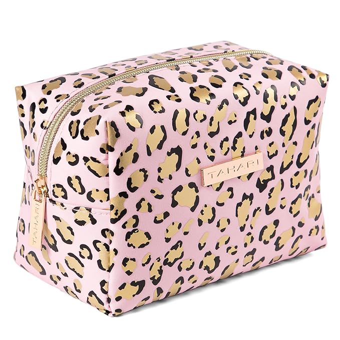 Tahari Vanilla Jasmine Spa Gift Set for Women – Luxurious Bath Kit with Body Lotion, Body Scrub, Body Wash & Lip Balm with Bag – Perfect Selfcare Gifts for Women (Leopard)