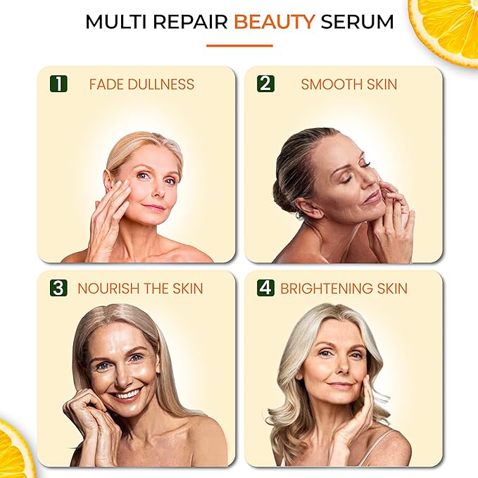 Super Vitamin C Serum for Mature Skin with Hyaluronic Acid, and Aloe Vera - Hydrating, Lifting, Face Wrinkle & Age Spot Reduction, Anti-Aging Skincare, Super C Serum (1.7 fl oz)