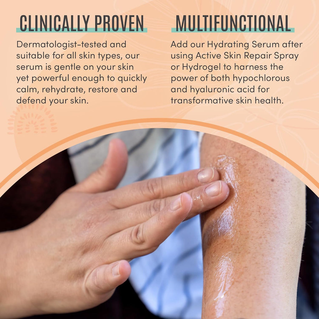 Active Skin Repair Face and Body Hydrating Serum, EWG Certified Hyaluronic Acid for All Skin Types, Dermatologist-Tested Moisturizing Anti-Aging Serum with Ceramides & Niacinamide, 5 fl. oz.