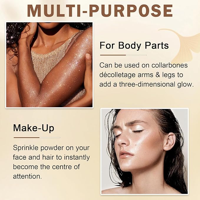 Body Shimmer Oil Body Glitter,Bronzer Body Glow Oil Moisturizing Shimmer Body Lotion Waterproof Liquid Highlighter Makeup-103 Glistening Bronze