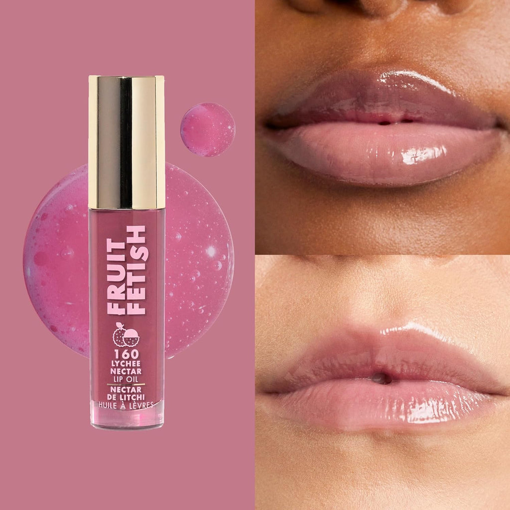 Milani Fruit Fetish Lip Oil Bundle with Vitamin E for Instant Hydration, Fruit Extract Infused Lip Treatment and Moisturizing Lip Gloss - Blackberry Agave + Lychee Nector, 2pk