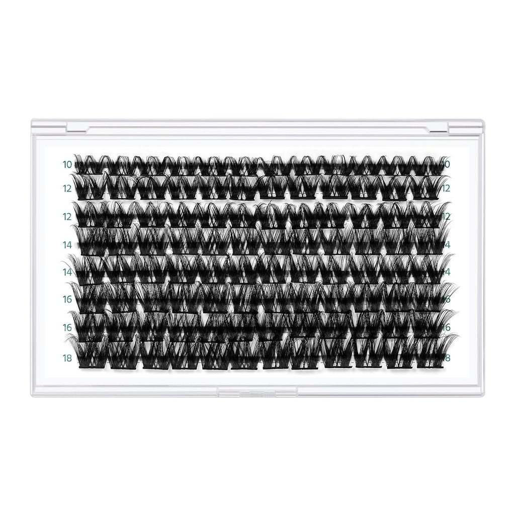 Lash Clusters,96 Pcs Cluster Lashes D Curl 10-18MIX DIY Lash Extensions Eyelash Clusters,KEYYOU Volume Wispy Individual Lashes Soft&Comfortable Easy DIY at Home(Y31,D-10-18MIX)