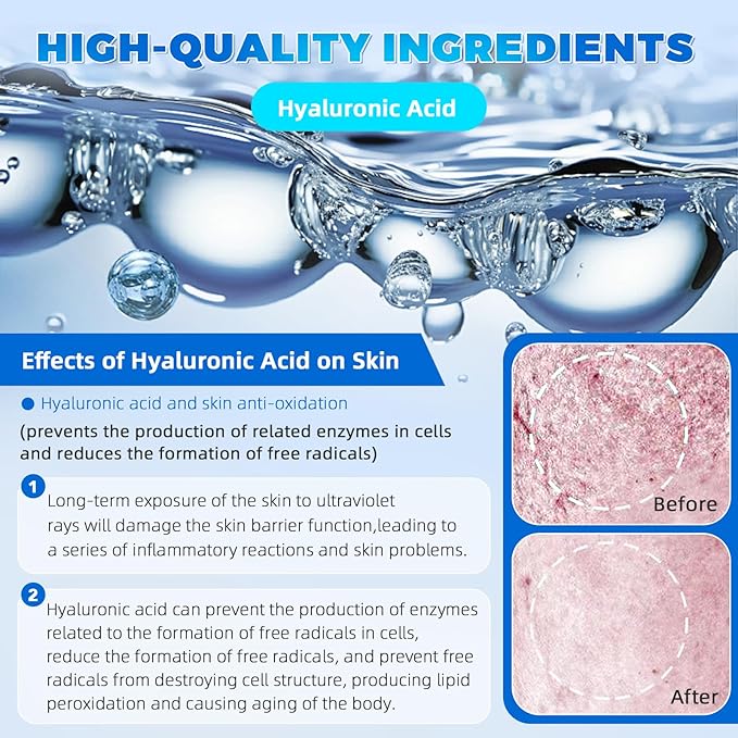 3% Hyaluronic Acid Serum,Hyaluronic Acid Serum for Face,UltraHydrating Serum 3% Hyaluronic Acid Smoother Skin,Anti-Aging,Hyaluronic Acid Tubes Single-Use Vials Pre-makeup Skincare(1.2 ml*30)