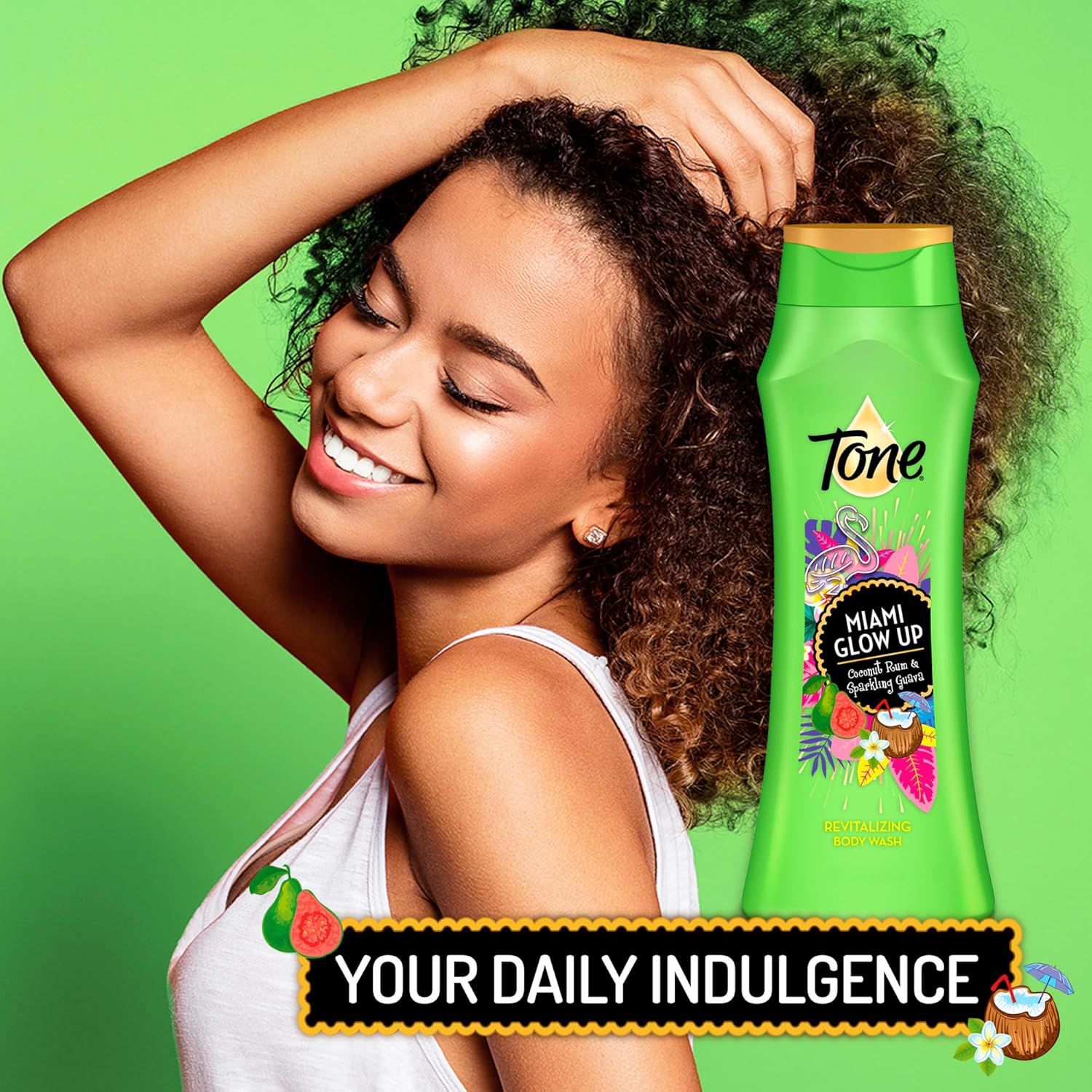 Tone Body Wash, Miami Glow Up, 16 fl oz (Pack of 6)