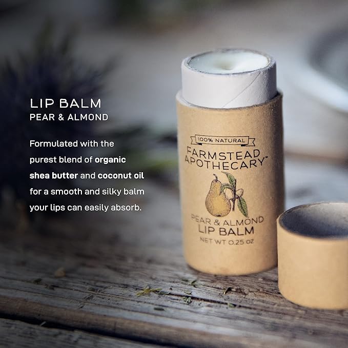 Farmstead Apothecary Lip Balm (Pear & Almond, 1 Pack)