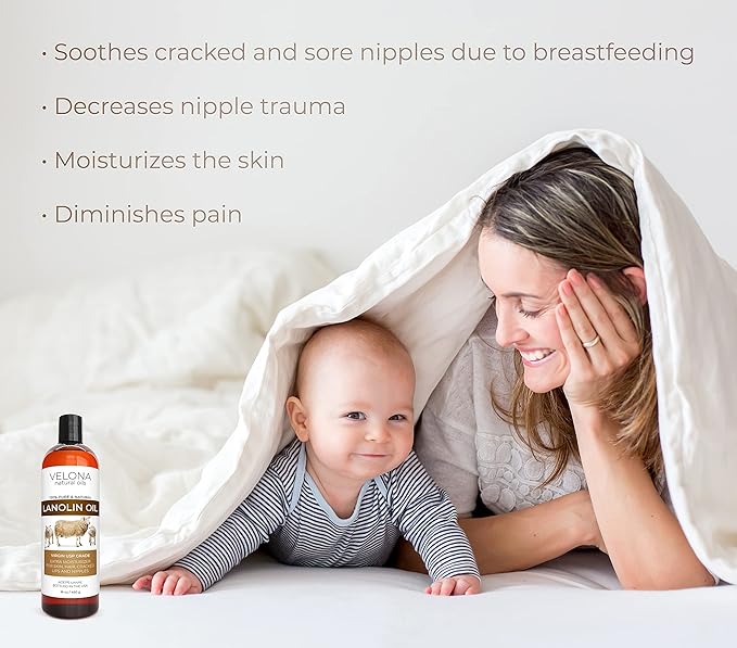 velona Lanolin Oil USP Grade 4 fl oz | 100% Pure and Natural Carrier Oil | Refined, Cold pressed | Skin, Hair, Body & Face Moisturizing | Use Today - Enjoy Results