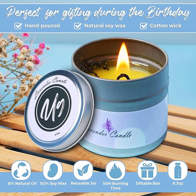 Birthday Gifts for Women – Relaxing Spa Care Package with Wine Tumbler, Bath Bombs, Candle & Socks – Self Care Gift Box for Her