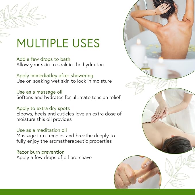 Honeybee Gardens Crystal Infused Body Oil, Rose Quartz, Organic, Moisturizing, Non-Greasy, for All Skin Types, 2 Fl Oz