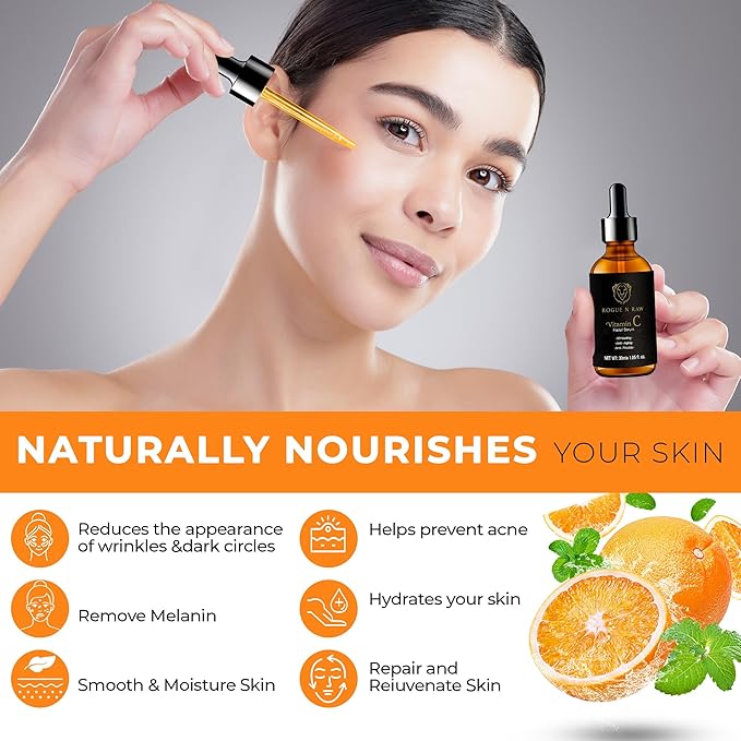 20% Vitamin C Serum 30ml - Maximum Strength Formula - Retinol, Hyaluronic Acid, Collagen - Treatment For Face & Eyes, Wrinkles