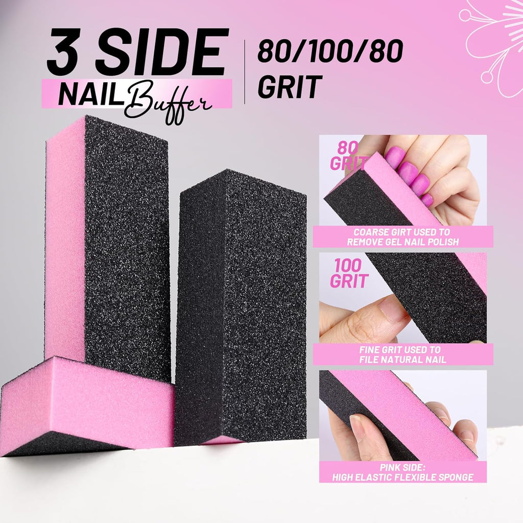 FANDAMEI Nail Buffers and Files, Nail Care Kit, Nail Cuticle Tools Set, Manicure Tools, Finger Nail File, Nail Buffer Block, Cuticle Nippers, Ingrown Toenail Tools