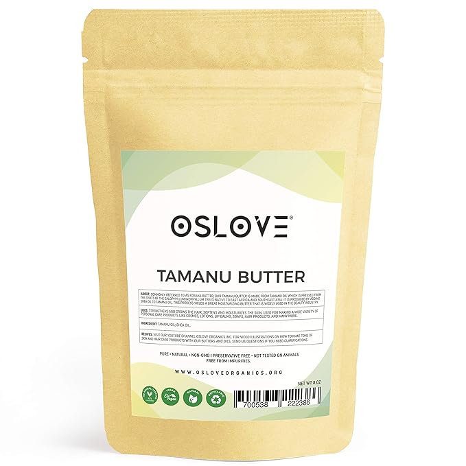 Tamanu Butter 8 oz Natural Moisturizer for Skin and Hair | Great for keeping whipped body butters soft and fluffy, lotions, salves and cremes