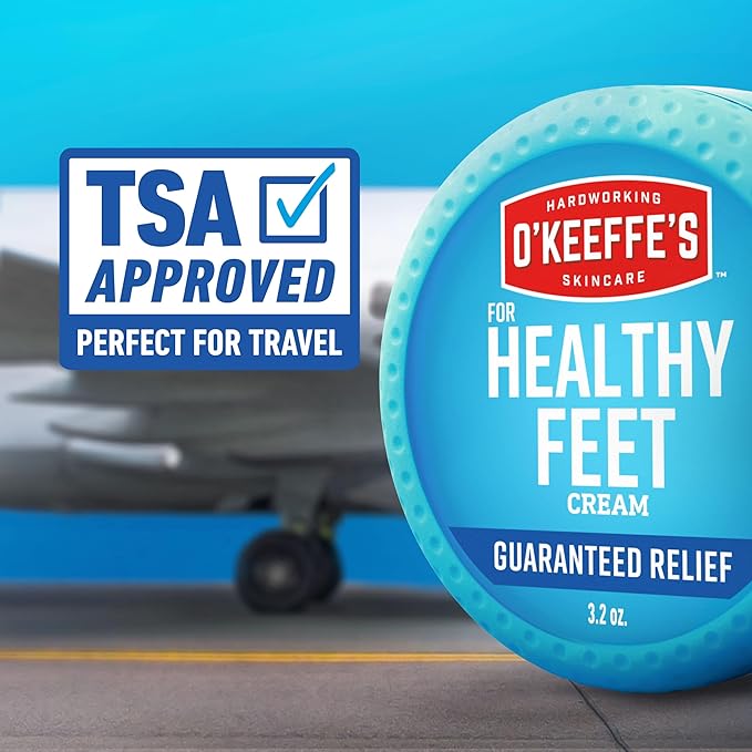 O'Keeffe's for Healthy Feet Foot Cream - 3.2 oz Jar (2 Pack) - Guaranteed Relief for Extremely Cracked, Dry Feet, Repairing Skincare, Instantly Boosts and Retains Moisture Levels
