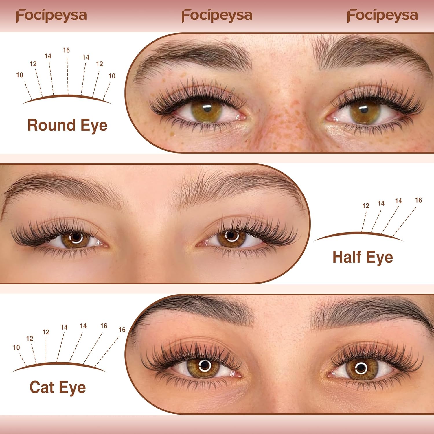 Focipeysa Wispy Lash Clusters Natural Black Cluster Eyelashes Clear Band Lash Extensions 10-16mm Mix Length Cluster Eyelash Extension C Curl Individual Lashes Soft Cluster Lash for Beginners