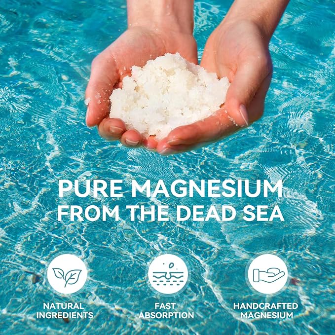 Magnesium Cream, Magnesium Lotion from The Dead Sea - Natural Ingredients - Made in USA - Use Day and Night, Lavender Magnesium Cream, 4 oz