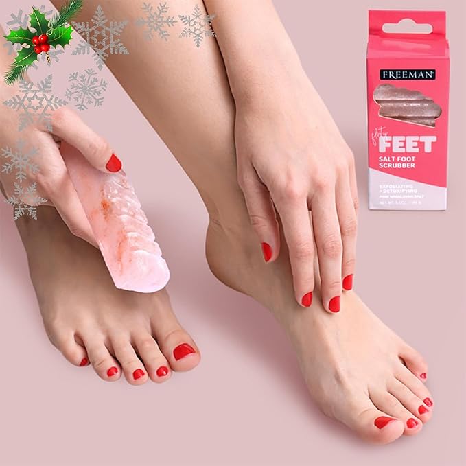 Freeman Foot Spa Mother's Day Gift Basket, Relaxing Spa Self Care Gift For Women, 4 Piece Pampering Foot Repair Kit includes Foot Soak, Scrub, Mask and Foot powder, Mothers Day Gift for Her