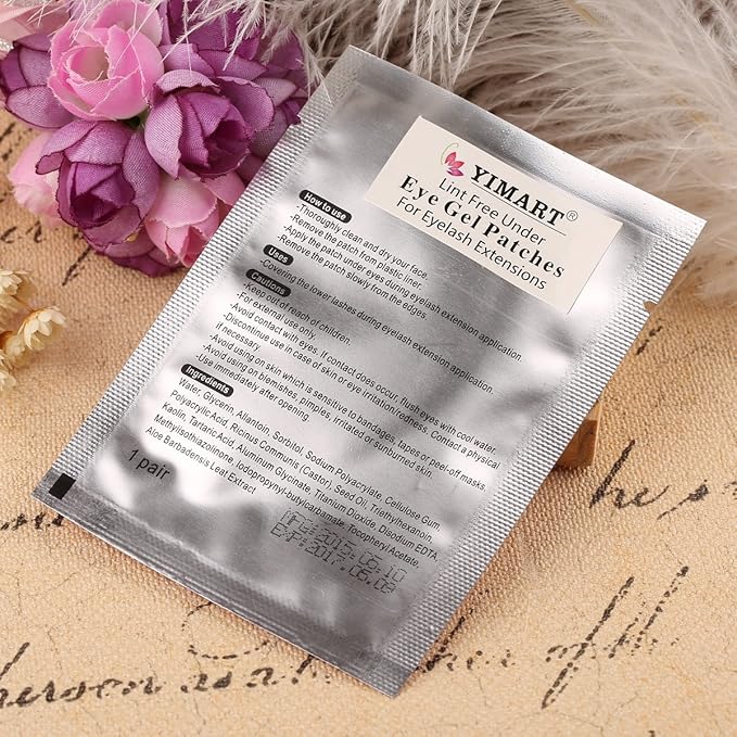 Yimart Professional Lint Free Under Eye Gel Pad Patches Eyelash Extensions 50 Pairs