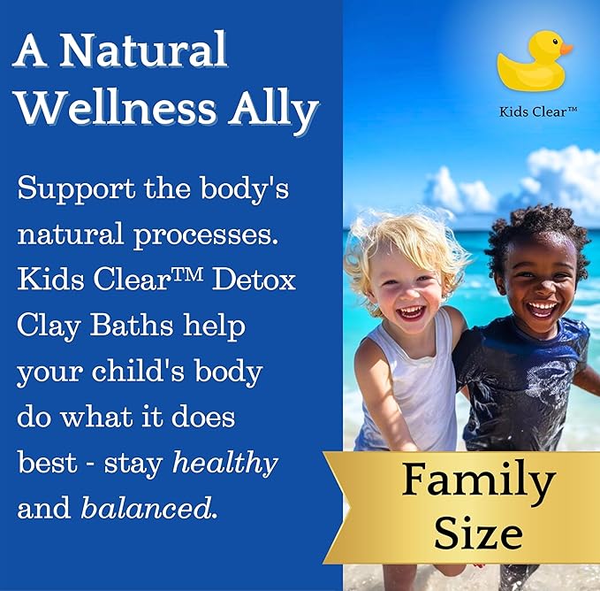 Kids Clear™ Detox Clay Bath, 100% Pure Sodium Bentonite - Removes Toxins, Impurities and Contaminants, by Evenbetternow LLC, Family Size 6 lbs (96 oz)