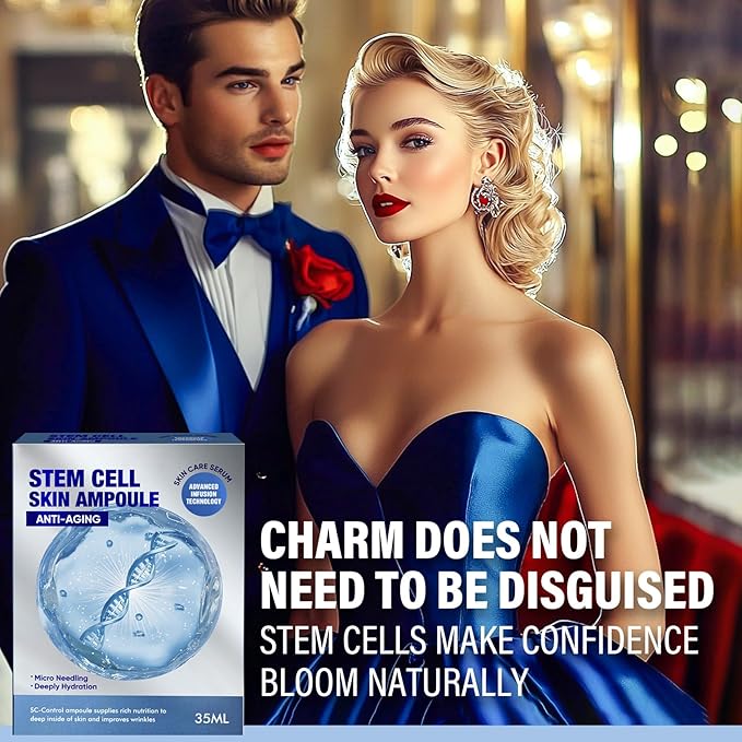 Stem Cell Serum for Face, Microneedling Serum, Anti Aging & Smooth Wrinkles, Stem Cell Ampoule to Use with and Without Micro Needling