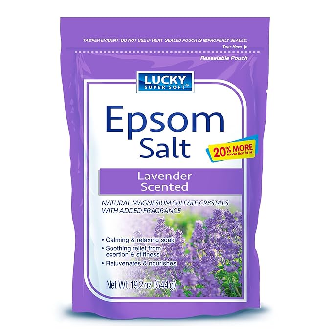 Lucky Super Soft Epsom Salt Lavender Scented, 19.2 Ounce
