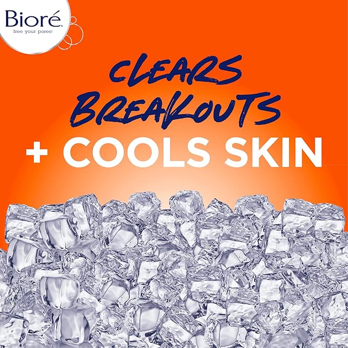 Bioré Blemish Fighting Ice Cleanser Face Wash with Salicylic Acid, Clears and Helps Prevent Acne Breakouts, Cools & Refreshes Skin, Oil Free, 6.77 Oz (Pack of 3)